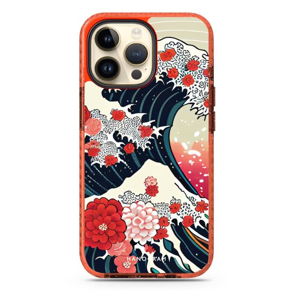 Waves & Flowers iPhone 14 Pro MagSafe Compatible Durashock Case Fashion