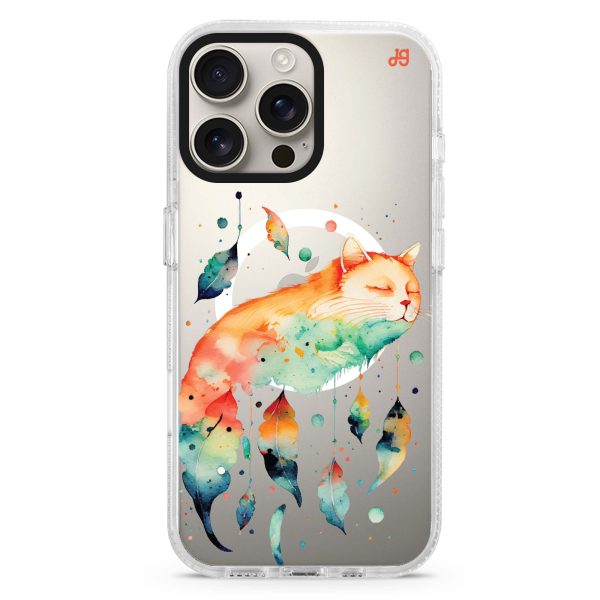 A Dream Cat iPhone 15 Pro MagSafe Compatible Ultra Clear Case Hot on Sale