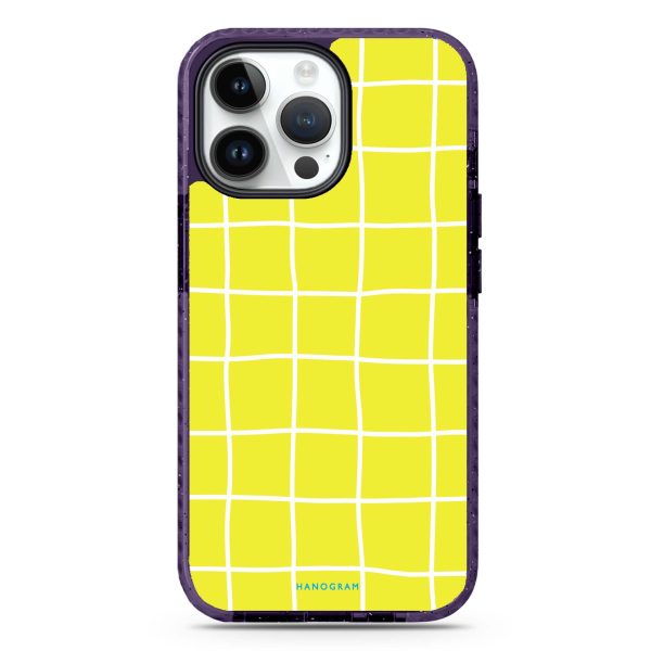 Yellow Checked Pattern MagSafe Compatible Durashock Case Online Hot Sale