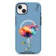 A Beautiful Watercolour Flower iPhone 14 MagSafe Compatible Durashock Case For Sale