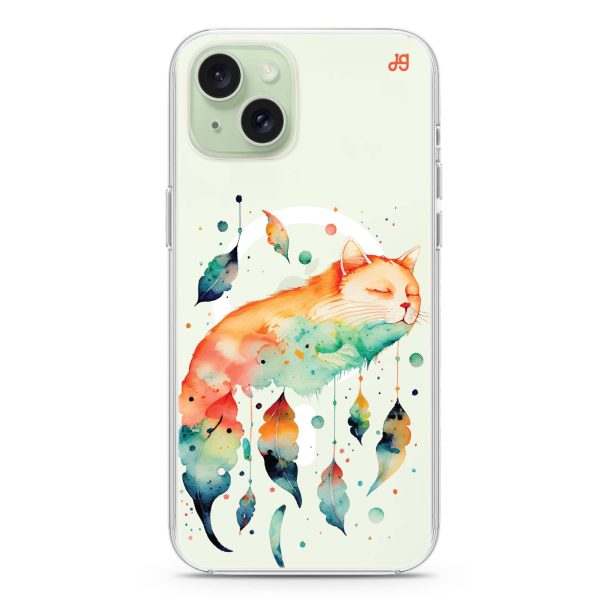 A Dream Cat iPhone 15 Plus MagSafe Compatible Ultra Clear Case Online now