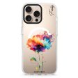 A Beautiful Watercolour Flower iPhone 15 Pro MagSafe Compatible Ultra Clear Case on Sale