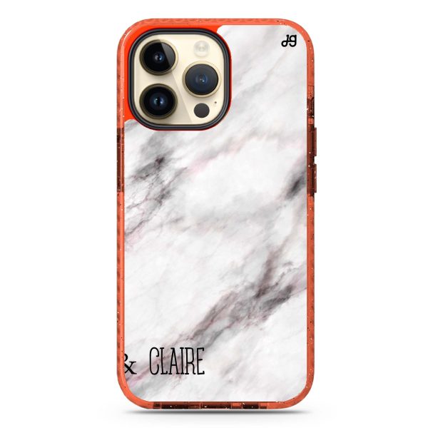 White Marble iPhone 14 Pro MagSafe Compatible Durashock Case Online