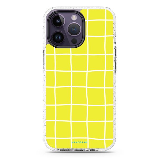 Yellow Checked Pattern MagSafe Compatible Durashock Case Online Hot Sale