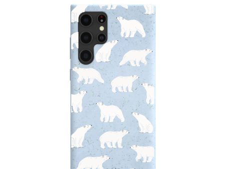 Powder Blue Ice Bears Samsung Galaxy S22 Ultra Case Hot on Sale