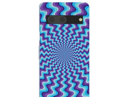 Powder Blue Spiral Google Pixel 7 Case Online Sale