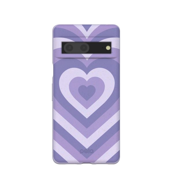 Lavender Power Hearts Google Pixel 7 Case Hot on Sale