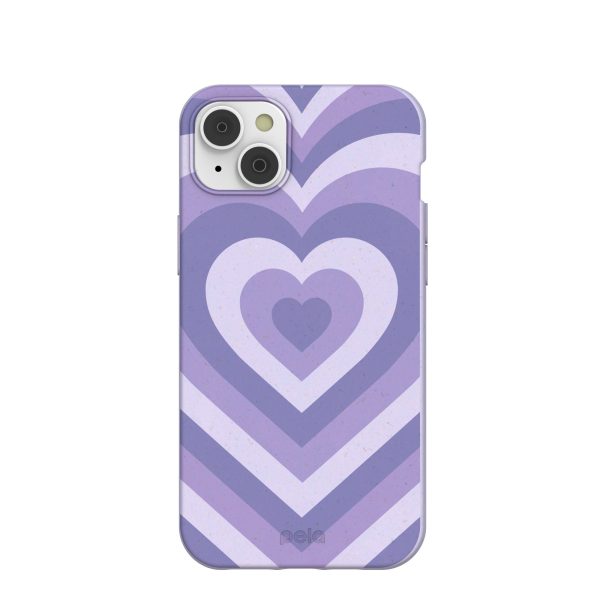 Lavender Power Hearts iPhone 14 Plus Case with MagSafe Module Online