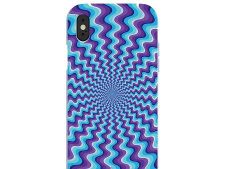 Powder Blue Spiral iPhone X Case For Discount