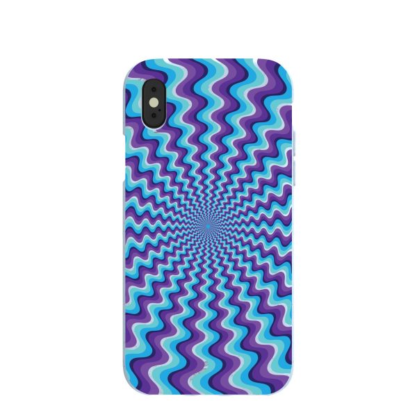 Powder Blue Spiral iPhone X Case For Discount