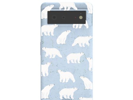 Powder Blue Ice Bears Google Pixel 6 Case on Sale