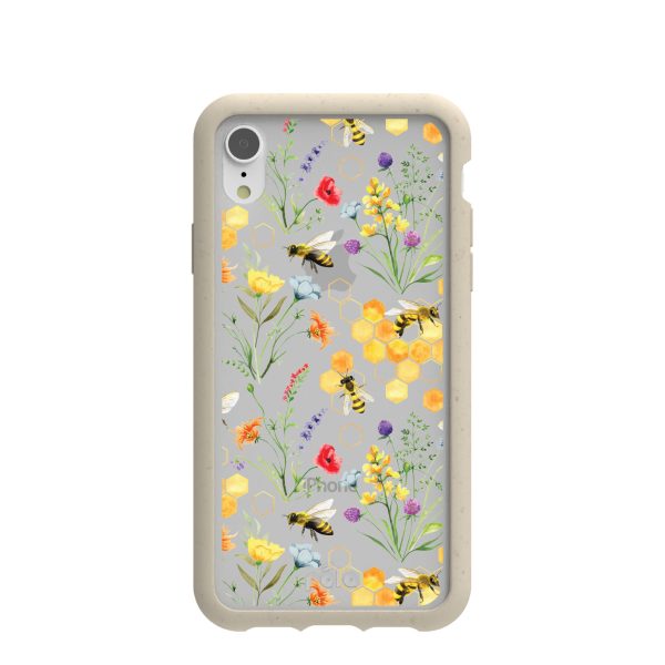 Clear Sweet Bees iPhone XR Case With London Fog Ridge Online Sale