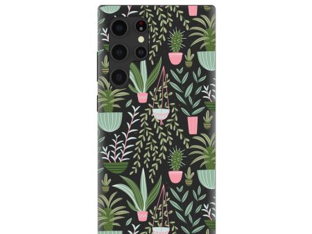 Black Indoor Garden Samsung Galaxy S22 Ultra Case Online now