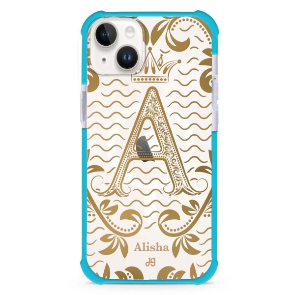 Royal Vintage Monogram iPhone 15 Plus MagSafe Compatible Ultra Shockproof Case For Discount