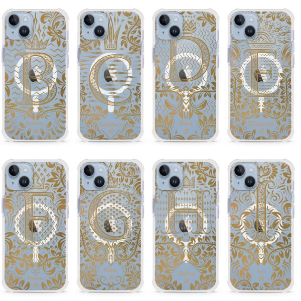 Royal Vintage Monogram iPhone 15 Plus MagSafe Compatible Ultra Shockproof Case For Discount