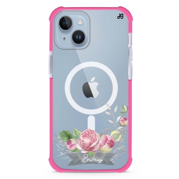 Ribbon & Floral iPhone 15 Plus MagSafe Compatible Ultra Shockproof Case For Discount